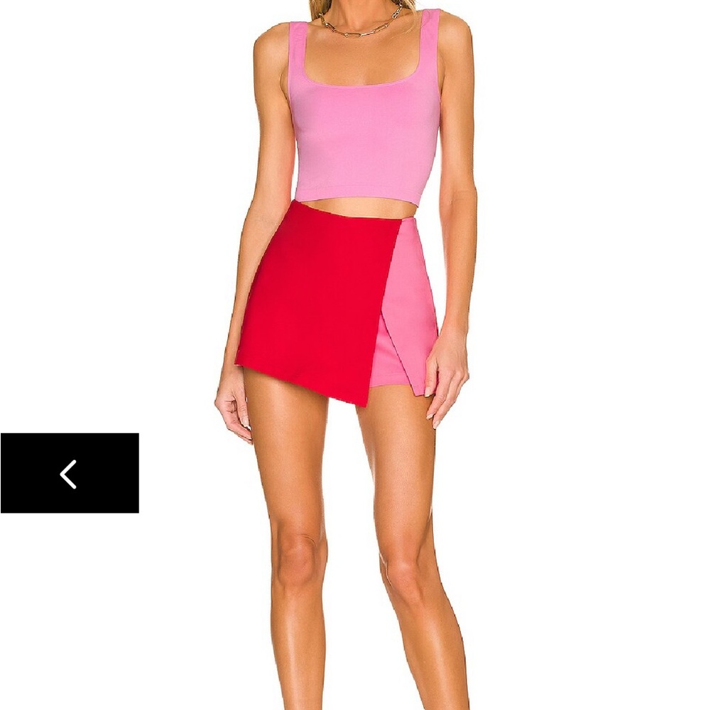 Revolve Superdown Aaleyah Two Tone Wrap Skirt/Skort
